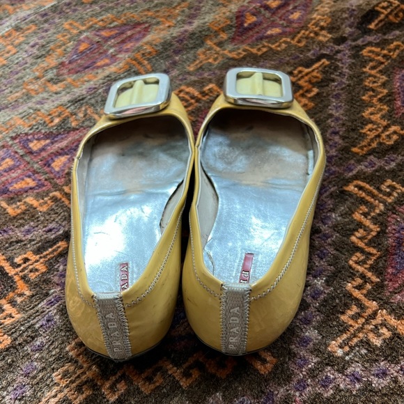 YELLOW VINTAGE PRADA SPORT BALLET FLATS - Picture 3 of 4
